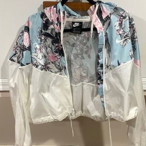 White flower design Nike Air jacket